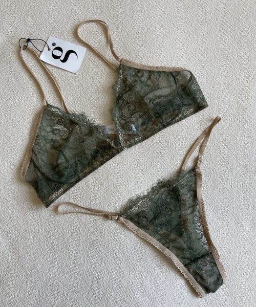 Bralette Bicolor Musgo - Nude